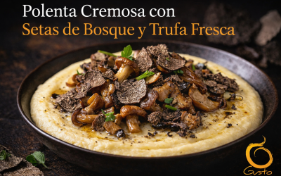 Polenta Cremosa con Setas de Bosque y Trufa Fresca